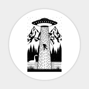 Bigfoot Ufo Abduction Magnet